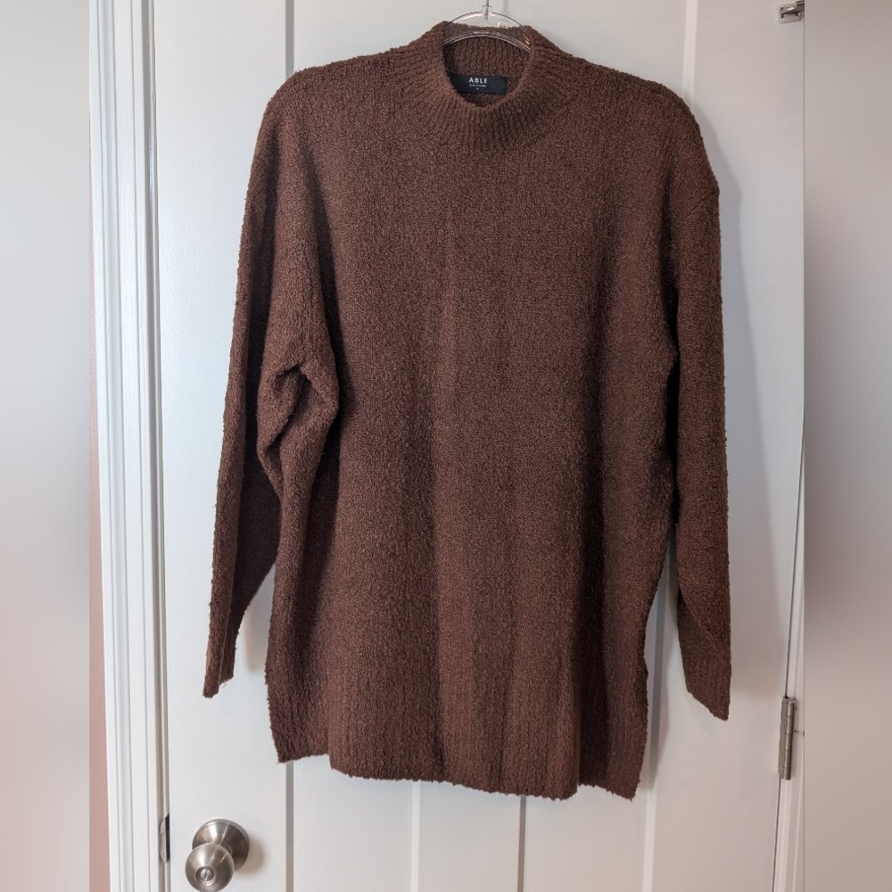 Able Women's Rich Brown Crewneck Sweater
